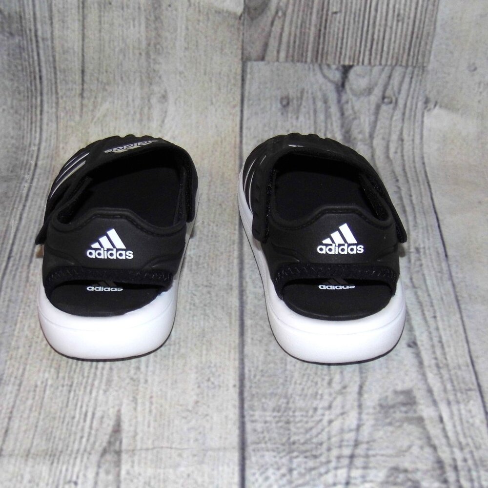ADIDAS Black/White Water Sandal Toddler Size 9 - Picture 5 of 7